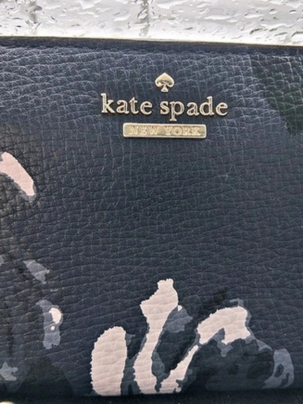 kate spade Blue & White Wristlet Wallet
